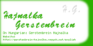 hajnalka gerstenbrein business card